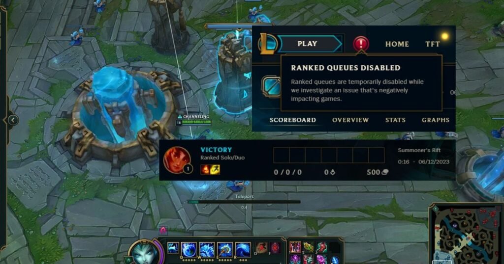 Player Instantly Surrenders And Ranks Disabled In League Of Legends