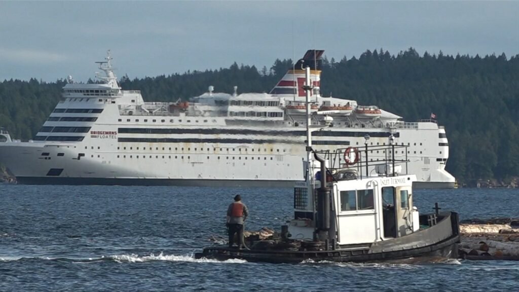 A Large Floating Hotel Moored In Nanaimo For Several Months.