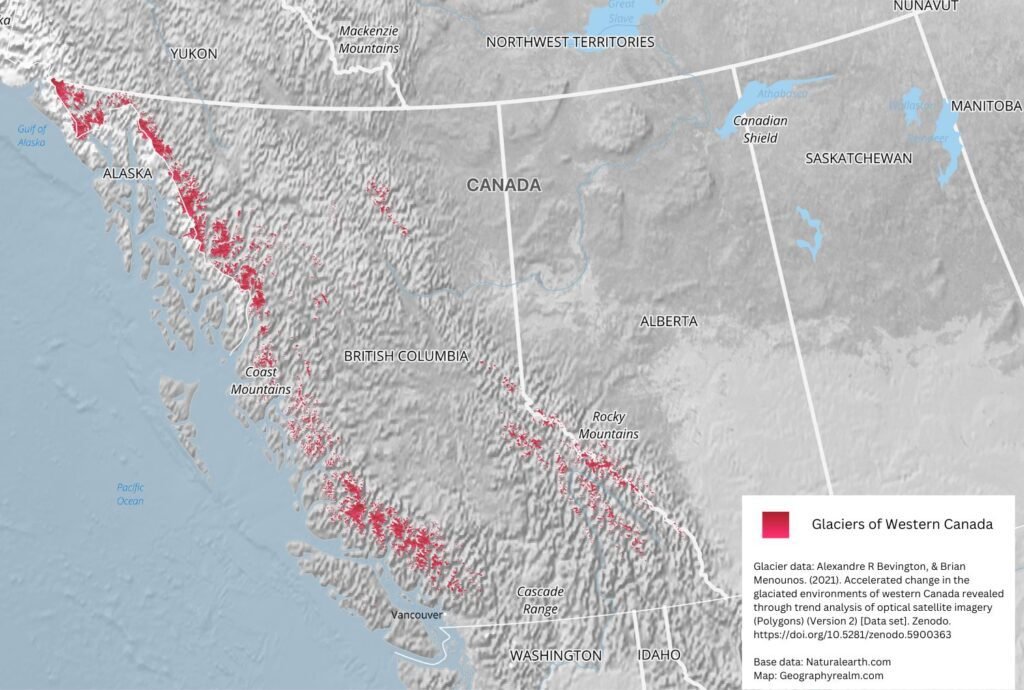 Mapping Glacier Loss In Western Canada