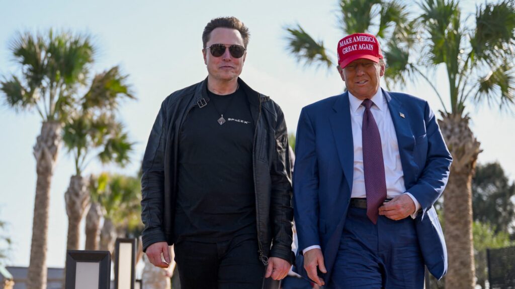 Trump attends SpaceX launch with Elon Musk